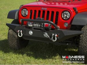 Jeep Wrangler JK Spartan Bumper & Standard Ends w/ Overrider - Front